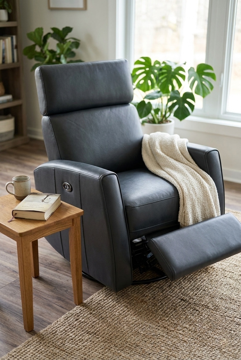 Sculpting Modern Warmth: How to Style the Top Grain Leather Power Recliner Chair
