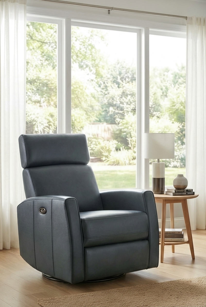 Sculpting Modern Warmth: How to Style the Top Grain Leather Power Recliner Chair
