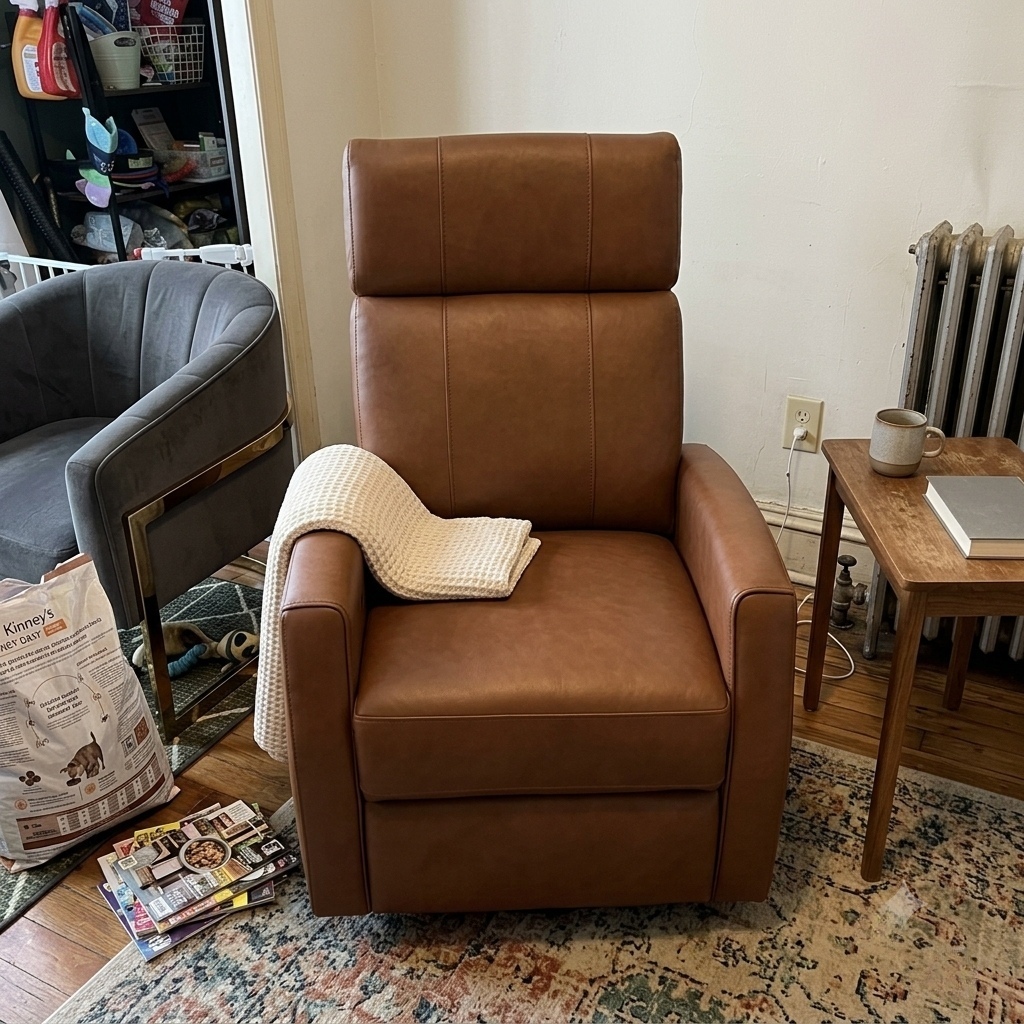 Sculpting Modern Warmth: How to Style the Top Grain Leather Power Recliner Chair