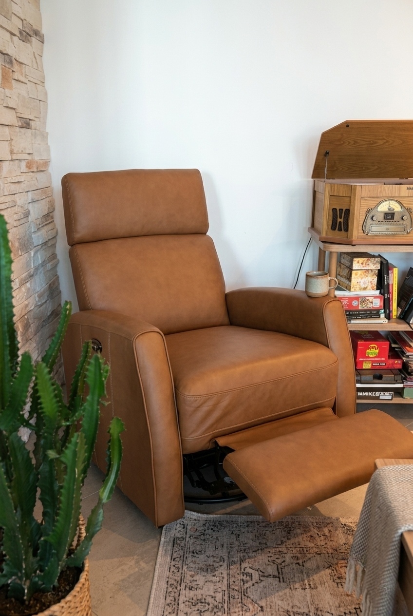 Sculpting Modern Warmth: How to Style the Top Grain Leather Power Recliner Chair