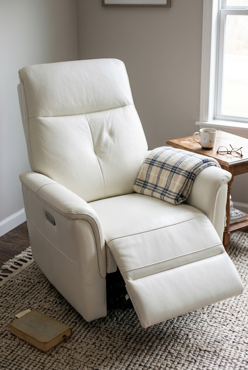 Curating Modern Warmth with the Genuine Leather Power Swivel Recliner
