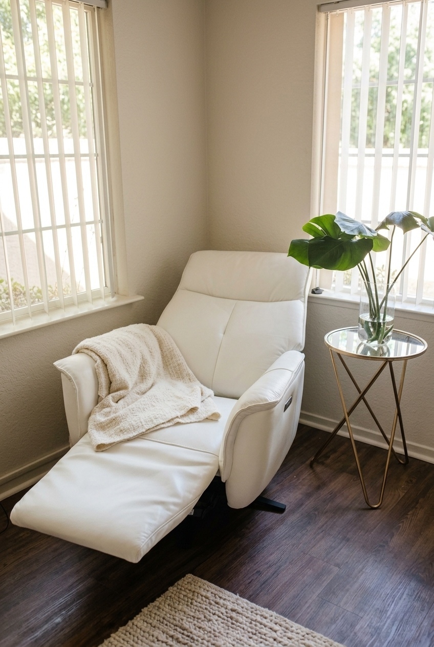 Curating Modern Warmth with the Genuine Leather Power Swivel Recliner