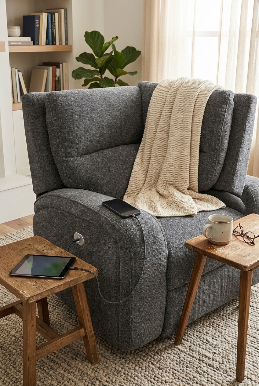 Elevating Contemporary Spaces with the Modern Power Recliner with USB Port