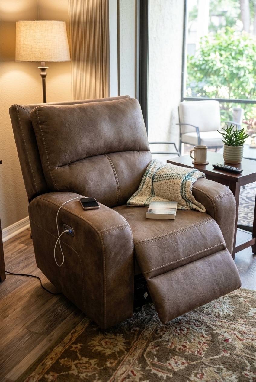 Elevating Contemporary Spaces with the Modern Power Recliner with USB Port