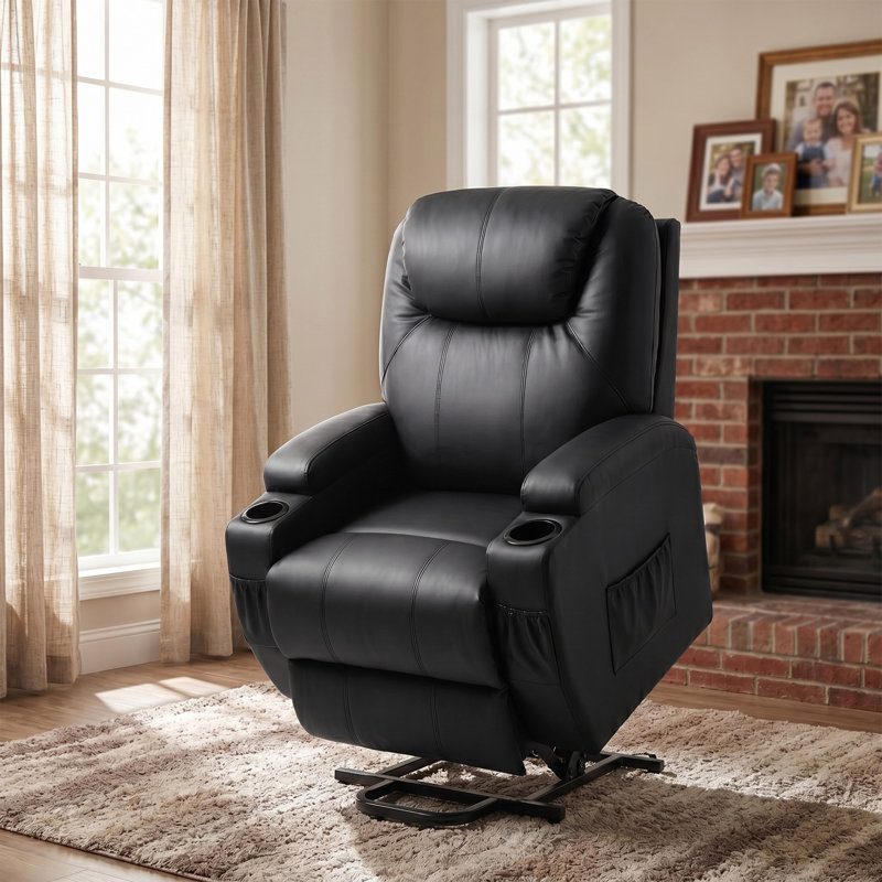 Latitude Run Polyester And Metal Frame Power Lift Massage Recliner W004143629