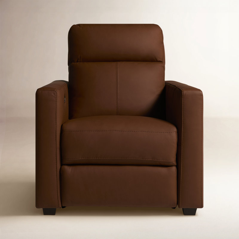 Flexsteel Broadway 34 Leather Power Club Recliner W007120600