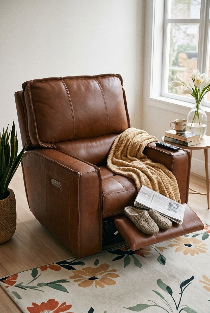 Sculpting the Living Room: How to Style a Wide Genuine Leather Power Recliner