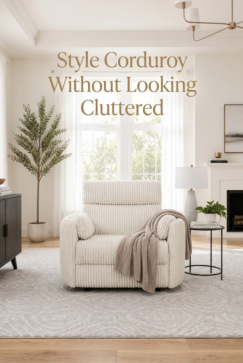 The Art of the Oversized Armchair: How to Style Corduroy Without Cluttering Modern Living Rooms