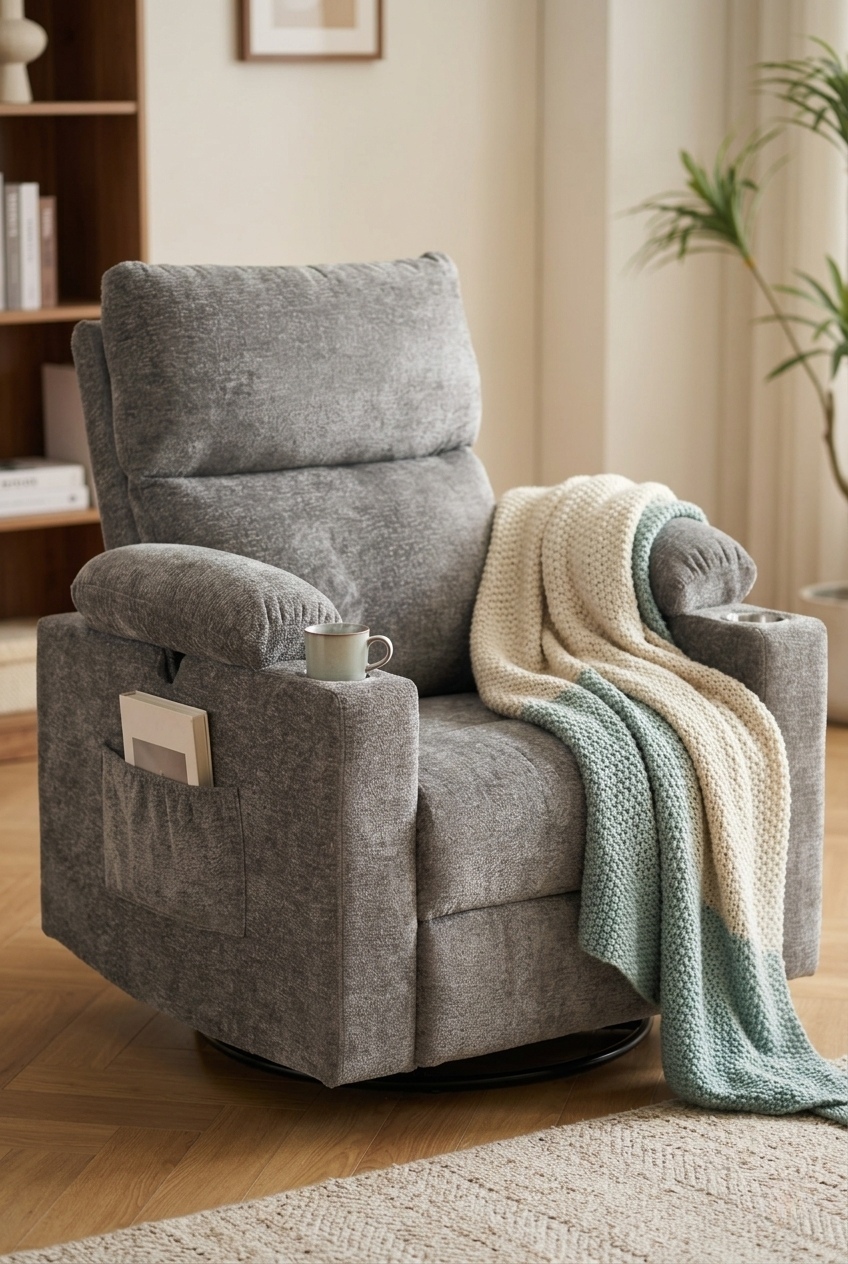 Curating Modern Warmth: How to Style the Ultimate Heated Power Swivel Recliner Chair